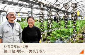 いちごマム　代表［築山 隆明さん　築山 美枝子さん］