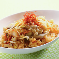 ピリ辛コリアン風炊き込みごはん