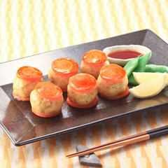 ニンジンと帆立団子のワイン蒸し