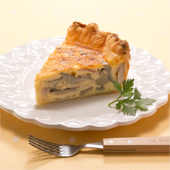 足太あわび茸のキッシュ