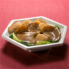 足太あわび茸とホタテのオイスターソース煮込み