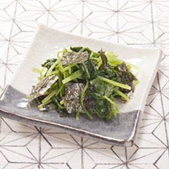 三つ葉と焼き海苔の和えもの