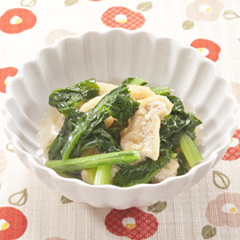 小松菜と油揚げの煮浸し