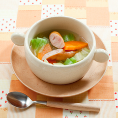 キャベツとソーセージのスープ煮（病院食：汁物）