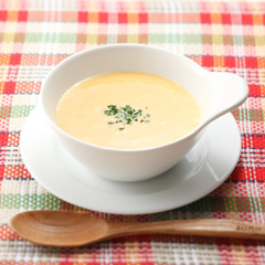 ニンジン豆乳ポタージュ（病院食：汁物）