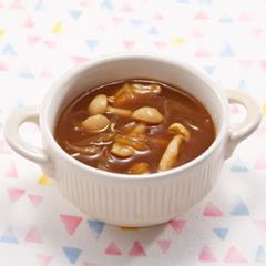 ホワイトぶなしめじのカレー風味スープ（病院食：汁物）