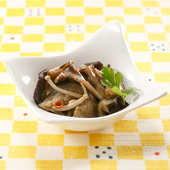 きのことなすのぺペロンチーノ風（病院食：副菜）