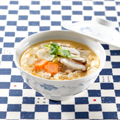 鶏ぞうすいの茶碗蒸し（病院食：主食）