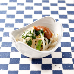 もやしと春菊の酢みそがけ（病院食：副菜）