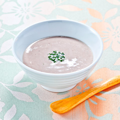 きのこの豆乳ポタージュスープ（病院食：汁物）