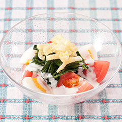 モロヘイヤとトマトのサラダ（病院食：副菜）