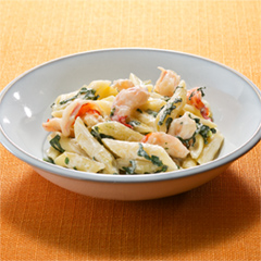 海老と春菊のクリームソースペンネ（病院食：主食）