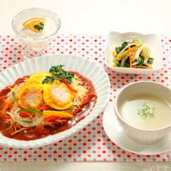 ホタテピカタのあんかけスパゲッティメニュー