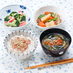 ジャコとミョウガのごはんメニュー