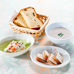 大根とサーモンの重ね蒸しメニュー