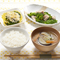 鶏と菜の花のマスタード和えメニュー