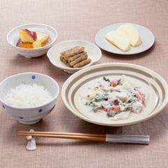 春菊と豚のクリーム煮メニュー