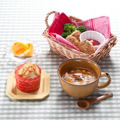 大豆と鮭のチーズナゲットメニュー