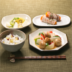 肉団子の野菜あんかけメニュー