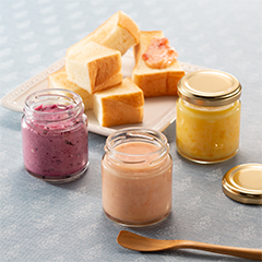 フルーツバター　(イチゴ・ブルーベリー・黄桃)