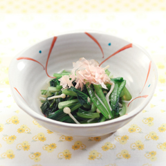 小松菜とえのきの煮びたし（病院食：副菜）
