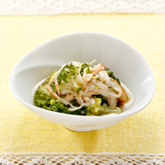 ブロッコリーとカニカマのスープ煮（病院食：副菜）