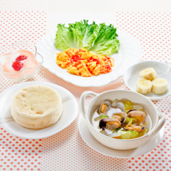 スクランブルエッグの洋風メニュー