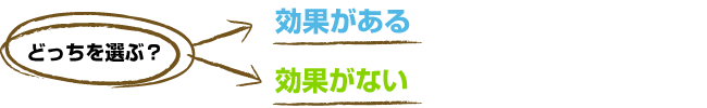 効果があるor効果がない