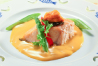 写真：ニジマスのポワレ　ウニソース