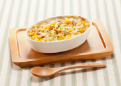 写真：夏野菜のコーンクリームグラタン