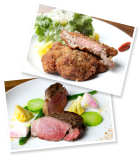 サクッとした食感の後、口いっぱいに旨みが広がる「子羊のカツレツ」（2200円・税抜）。「子羊のアロスト 季節の野菜添え」（2800円・税抜）は、ローストされて風味が最大限に引き出されたラム肉と、香り高い野菜が相性抜群だった。