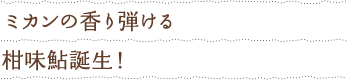 ミカンの香り弾ける柑味鮎誕生！